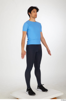  Jorge ballet leggings black sneakers blue t shirt dressed sports standing whole body 0008.jpg